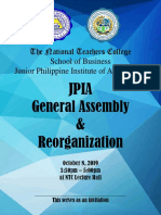 Jpia General Assembly & Reorganization