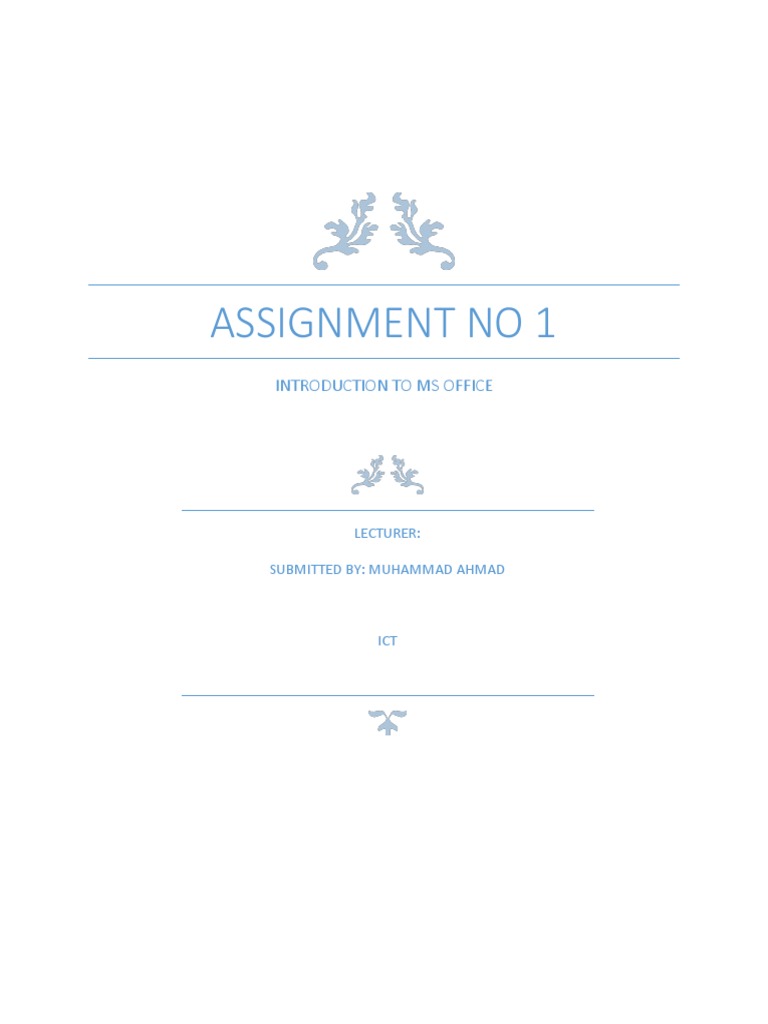 Assignment On MS Word | PDF | Schools | Academia