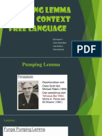 Pumping Lemma Untuk Context Free Language