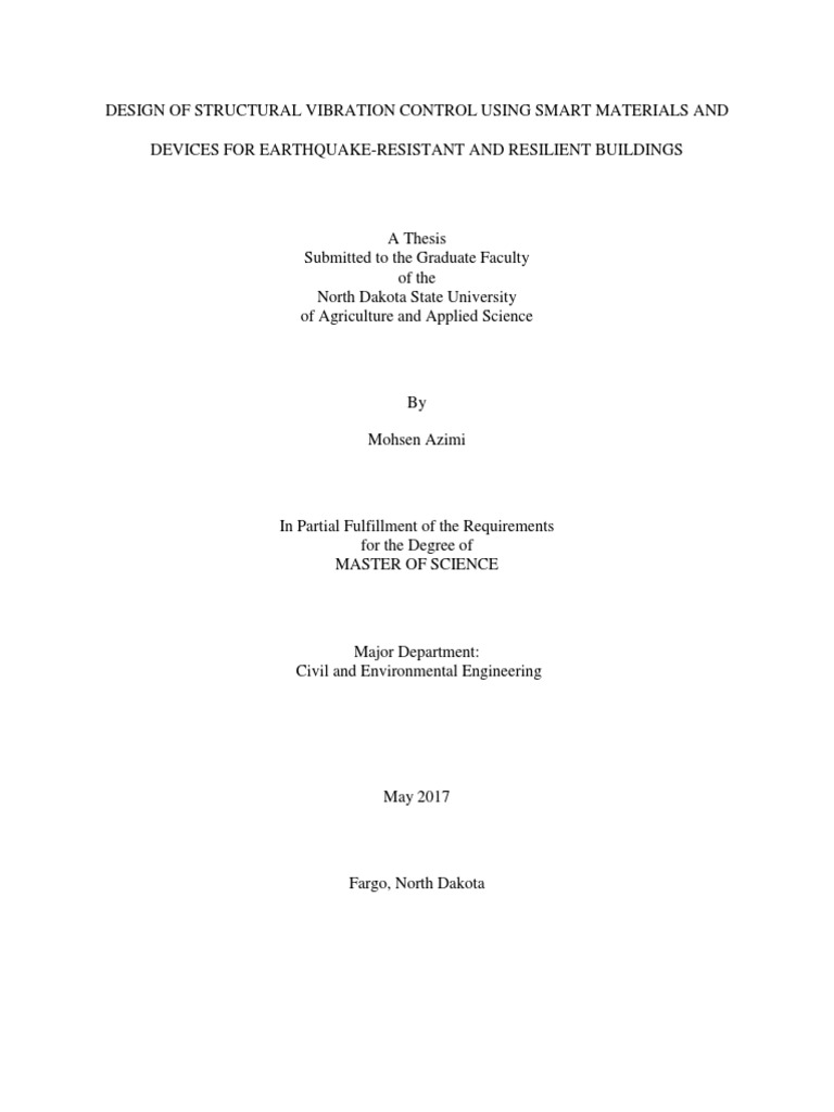 Design of Structural Vibration Control Using Smart Materials and