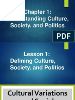 Chapter 1 Understanding Culture, Society, and Politics (Gender)