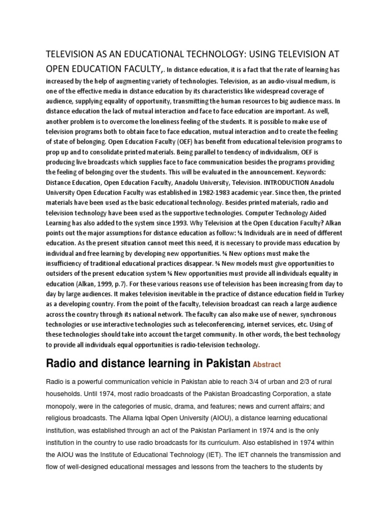Television as an educational technology descargar gratis pdf