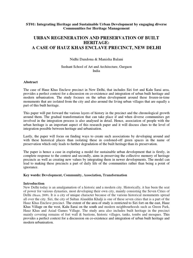 Urban Regeneration and Preservation of B PDF | PDF | Travel | Art