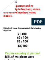 Q3 Week I Visualizing Percent and Its Relationship To Fractions, Ratios - and Decimals 1