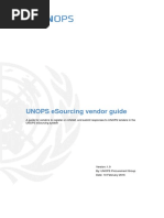 UNOPS ESourcing Vendor Guide v1.0