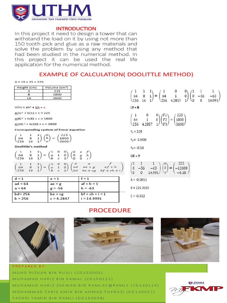 Doolittle Method for Tower Design | PDF | Art | Technology & Engineering
