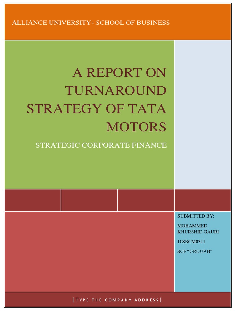 Tata Motors Turnaround Strategy Report | PDF | Strategic Management ...