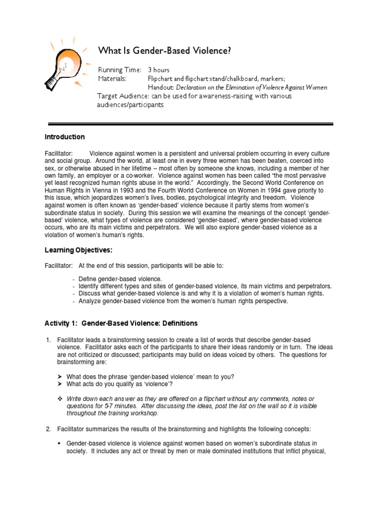 What Is GBV PDF | PDF | Violence Against Women | Gender Role