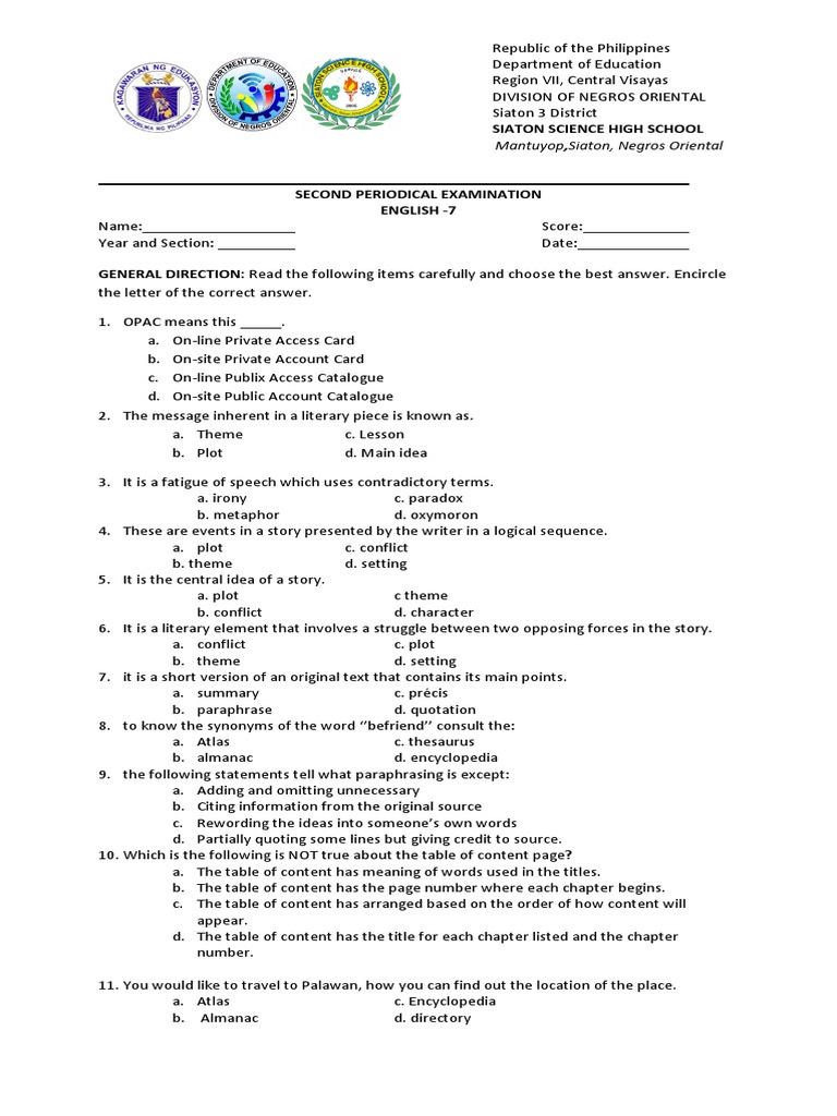Understanding OPAC in English Exam | PDF | Phrase | English Language