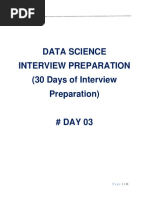 Data Science Interview Preparation (30 Days of Interview Preparation)