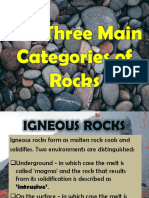 The Three Main Categories of Rocks