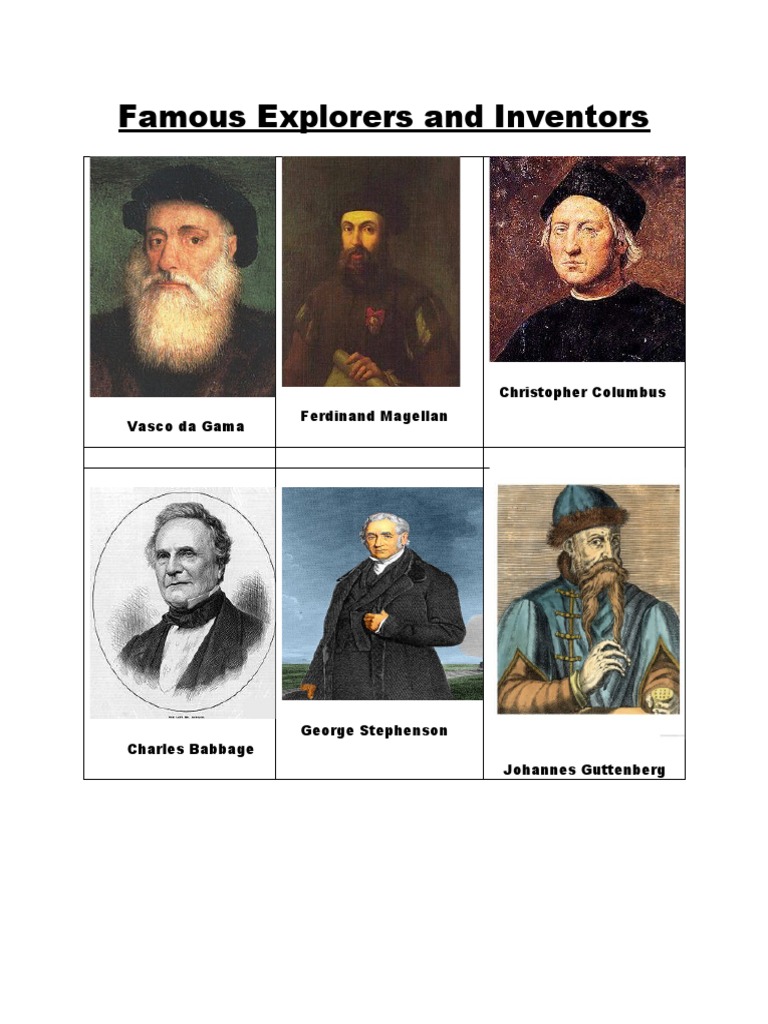 Notable Explorers and Inventors | PDF