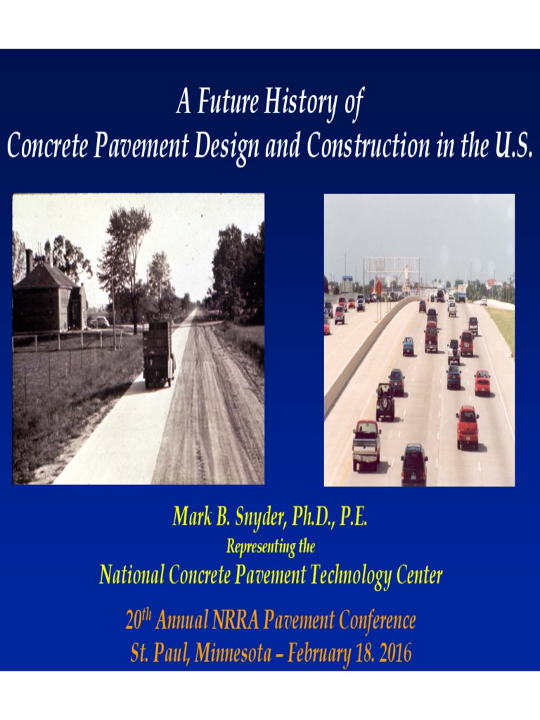Future History of Concrete Pavement PDF Road Surface Road