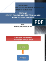 Sosialisasi KEPMENKES No. 65 Tahun 2015, TTG Standar Pelayanan Fisioterapi