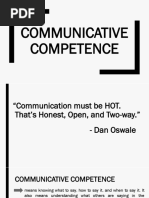 Communicative Competence