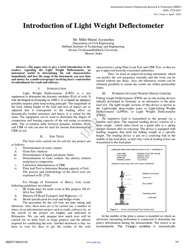 Lightweight Deflectometer Guide | PDF | Engineering | Civil Engineering