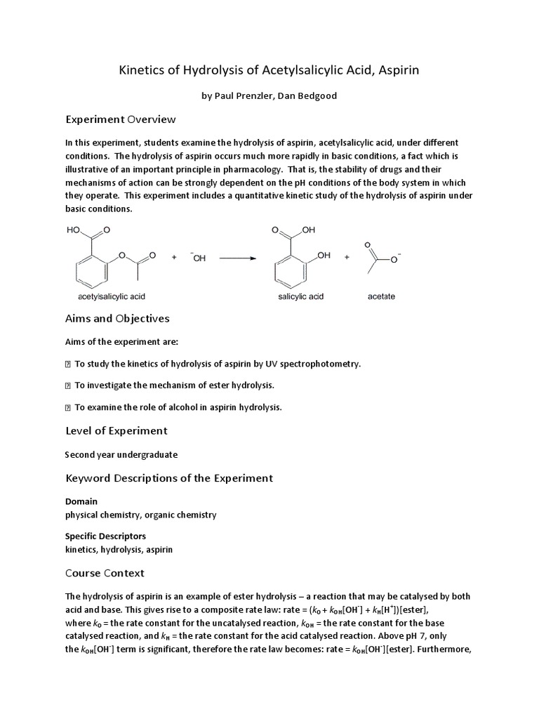 Jurnal Stabilitas Obat PDF Aspirin Ester