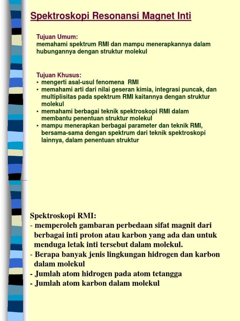 Spektroskopi RMI: Struktur Molekul dan Teknik | PDF