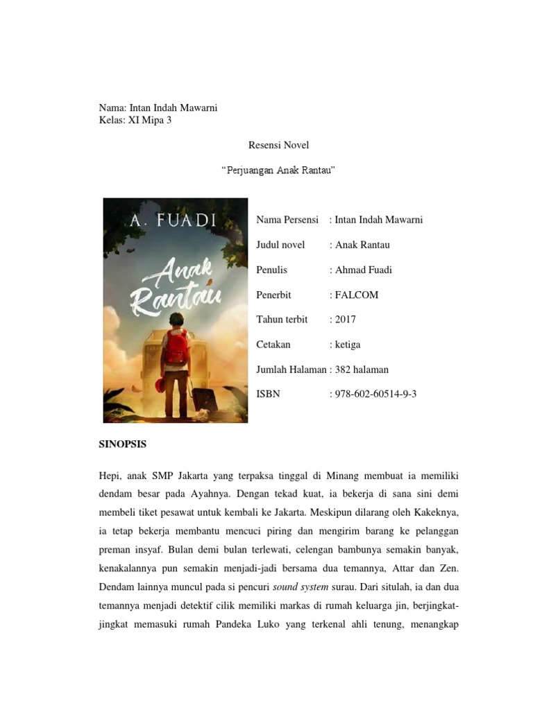 Resensi Novel Anak Rantau