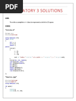 Laboratory 3 Solutions: To Write A Complete C++ Class To Represent A Circle in 2D Space