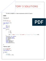 Laboratory 3 Solutions: To Write A Complete C++ Class To Represent A Circle in 2D Space