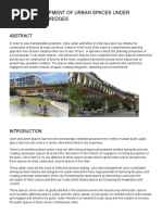 Topic - Development of Urban Spaces Under Flyovers and Bridges