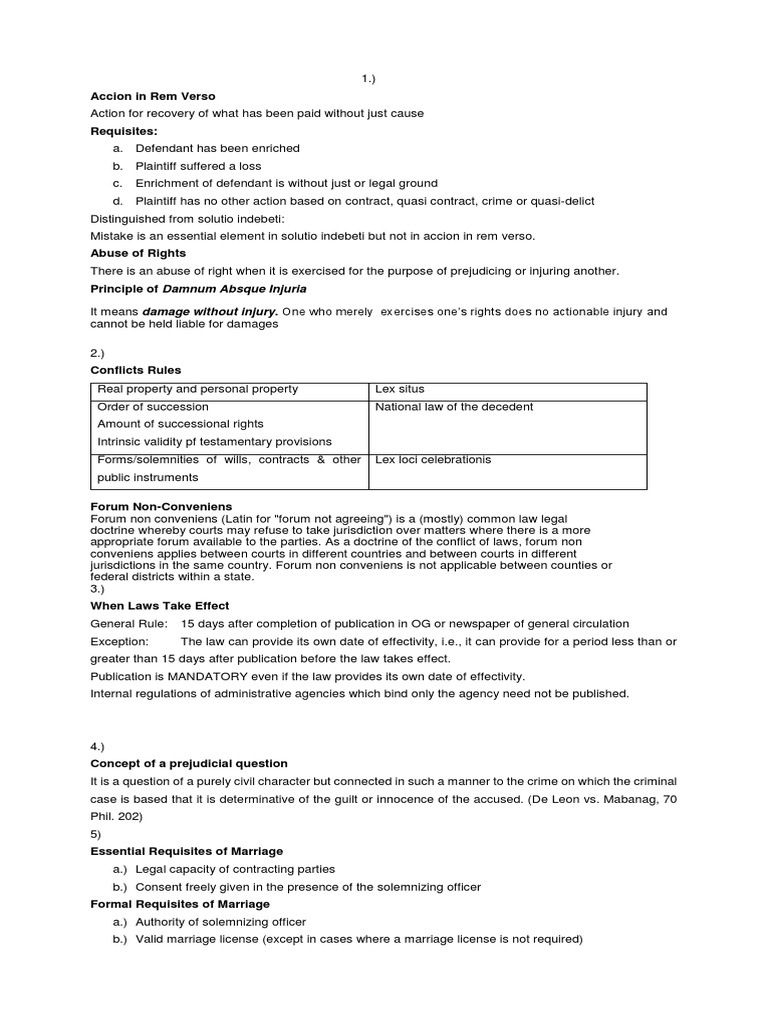 Accion in Rem Verso PDF Will And Testament Tort