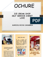 Brochure: Ice Cream Shop Self Service Sweet Love