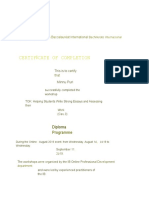 IB Professional Development Certificate Completion
