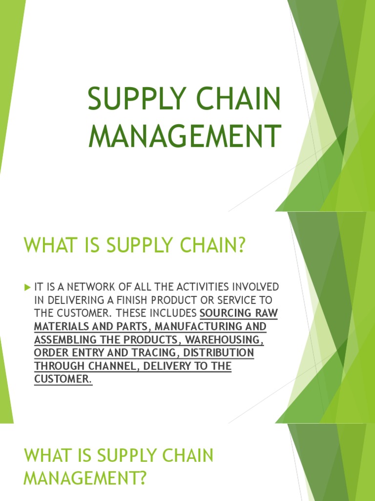 Supply Chain Management Powerpoint PDF Supply Chain Outsourcing