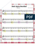 Partitura Piano Navidad, Dulce Navidad PDF