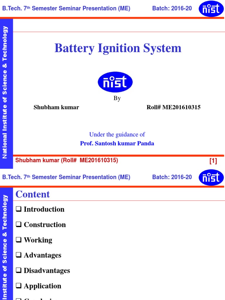 Battery Ignition System_ppt.pptx Ignition System Distributor Free