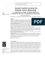 Internal Control System For Islamic Micro Financing
