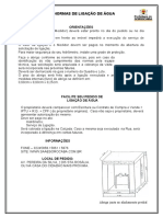 Instalação Cavalete de Entrada SAAE