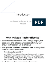 Assistant Professor Dr. Almasa Mulalic: Introduction To English Language Methodology