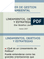 Lineamientos, Objetivos, Estrategias 2007