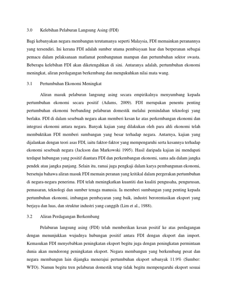Kelebihan Fdi Ekopolitik Pdf