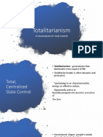 Totalitarianism: A Government of Total Control