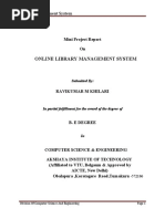 Online Library Management System: Mini Project Report On