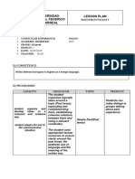 Universidad Nacional Federico Villarreal Lesson Plan: I) General Data