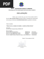 Declaracao Participacao Em Defesa de Dissertação de WALTER de SOUZA FILHO