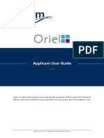 Oriel UserGuide Applicant V9