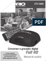 DTV-5000 Conversor Full HD com saídas RCA, BNC e HDMI