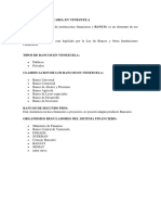 Tipos de Bancos en Venezuela