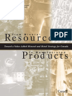 From Mineral Resources To Manufactured Products