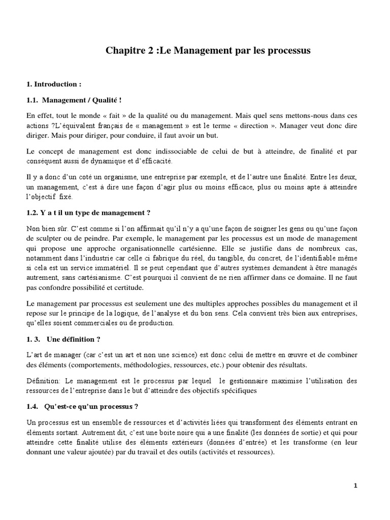 Management par Processus Efficace | PDF | Informatique et technologies ...