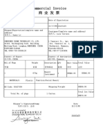 Commercial Invoice for Beauty Instrument Shipment from China to Romania