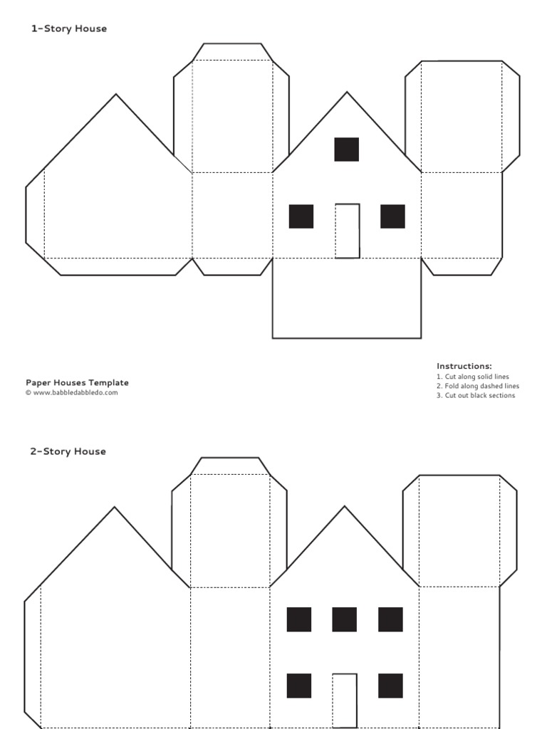 paper house models templates