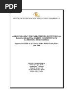 Agroecología y Fortalecimiento de una Institucion.