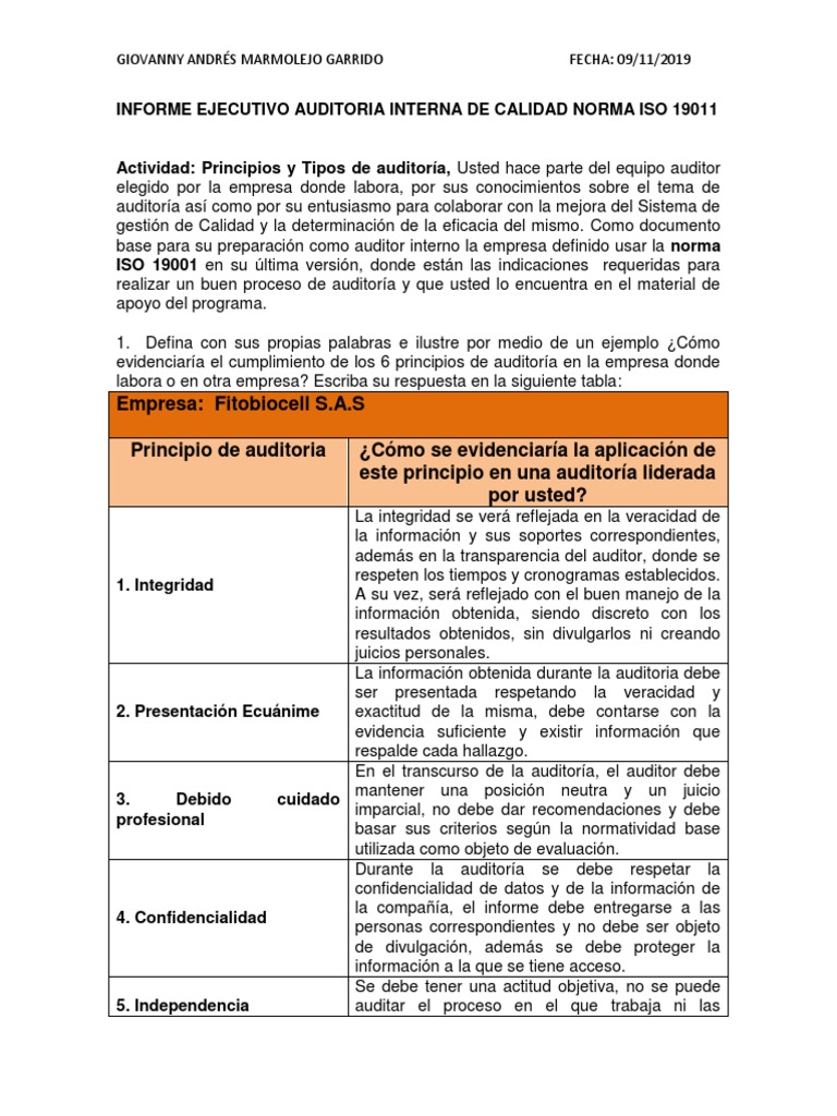 Informe Ejecutivo Sena - AUDITORIA INTERNA SENA | PDF | Auditoría ...